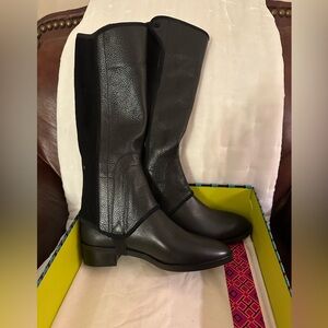 Tory Burch Black Leather Riding Boots